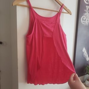 Vintage Hot Pink Cut-Out Spaghetti Strap Tank